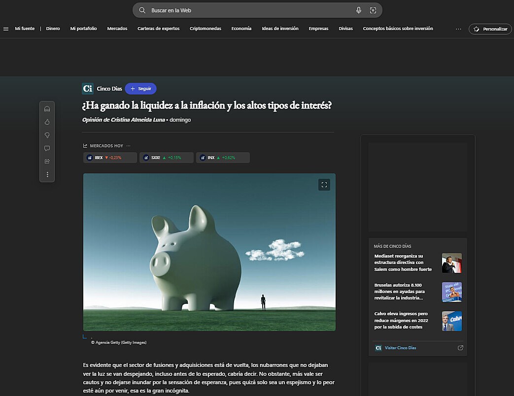 Ha ganado la liquidez a la inflacin y los altos tipos de inters?